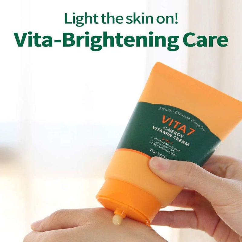 THE YEON Korean skin care TheYEON Vita7 C-Nergy Vitamin Cream 100ml 3.38 fl.oz - Brightening Skincare, Soothing, Moisturizing - Image 3